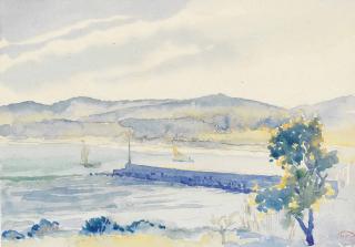 Henri Edmond Cross - Marine Avec Voiliers À St. Clair