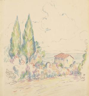 Henri Edmond Cross - Paysage du Midi (probablement étude pour \