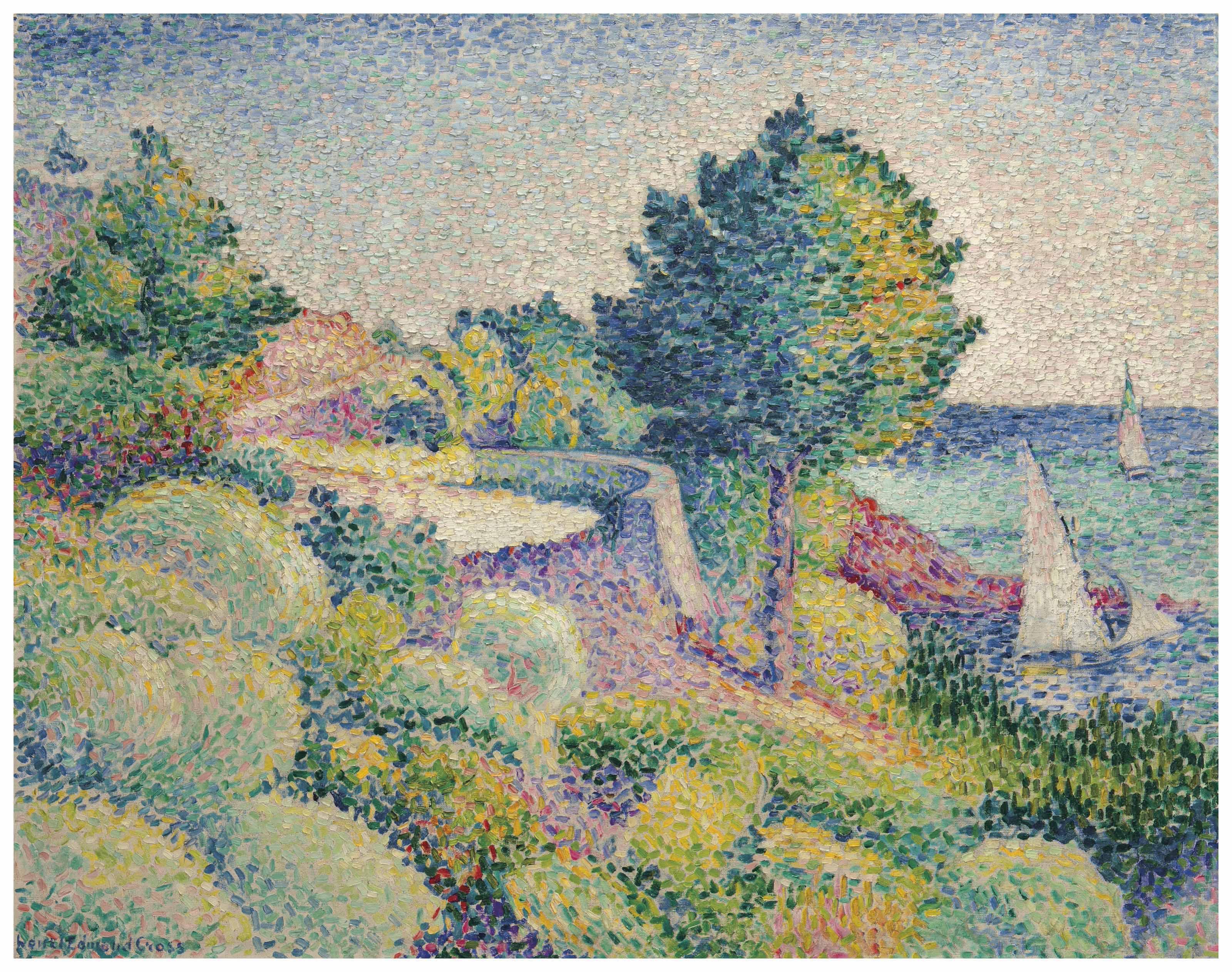 Henri-Edmond Cross - Route du Lavandou vers Saint-Clair