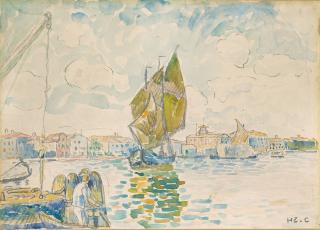 Henri-Edmond Cross - Venise, voilier sur le canal de la Giudecca