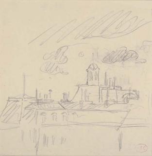 Henri Edmond Cross - Vue des toits à Meudon