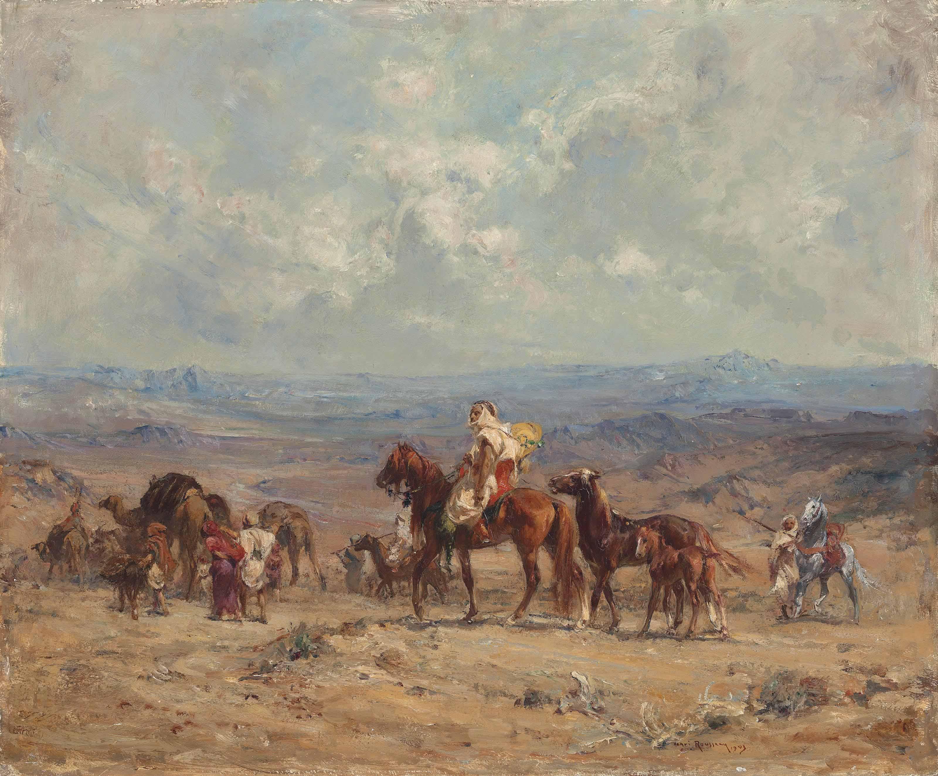 Henri Emilien Rousseau - An Arab Caravan