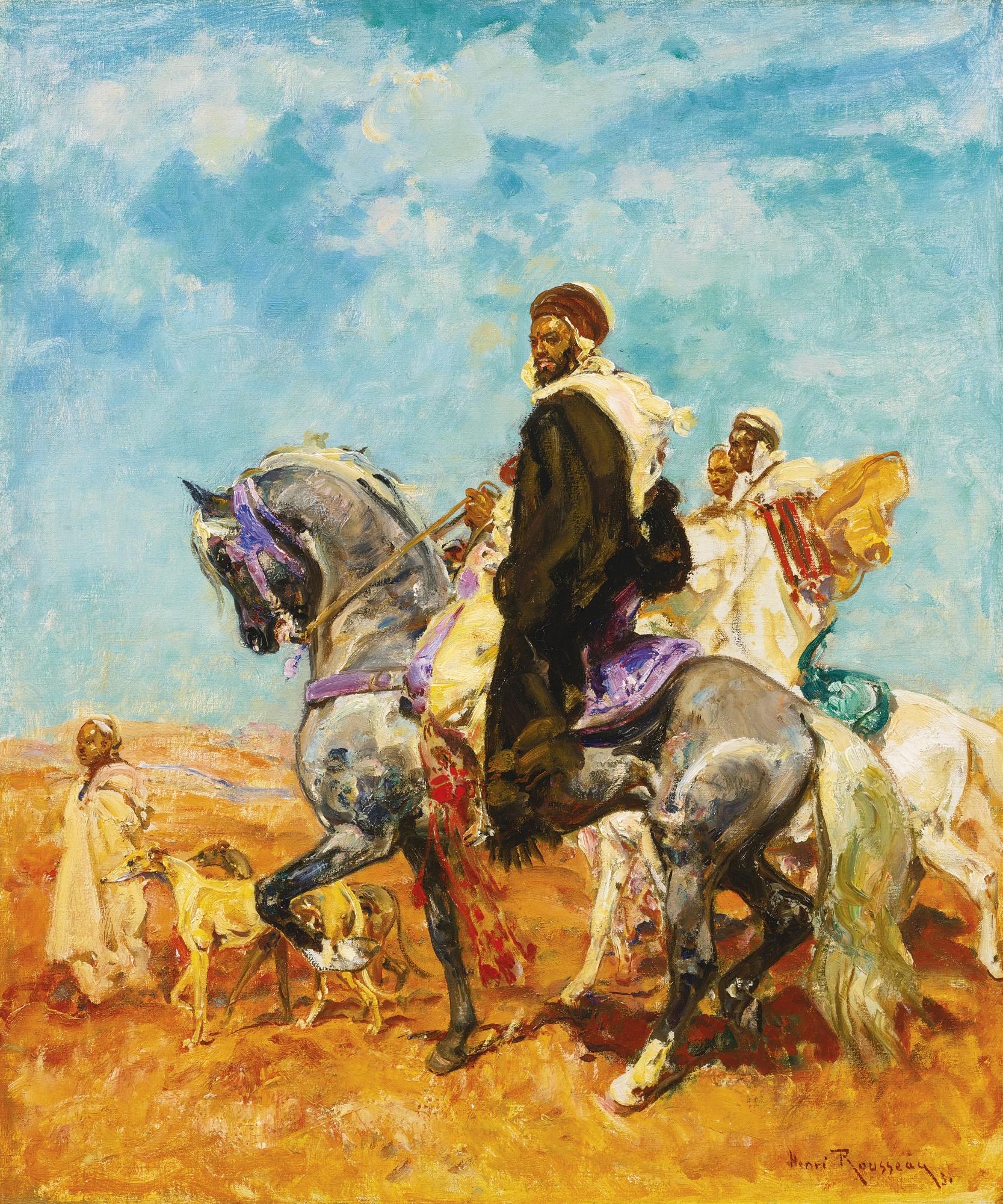 Henri Émilien Rousseau - Cavaliers Arabes Dans Le Desert