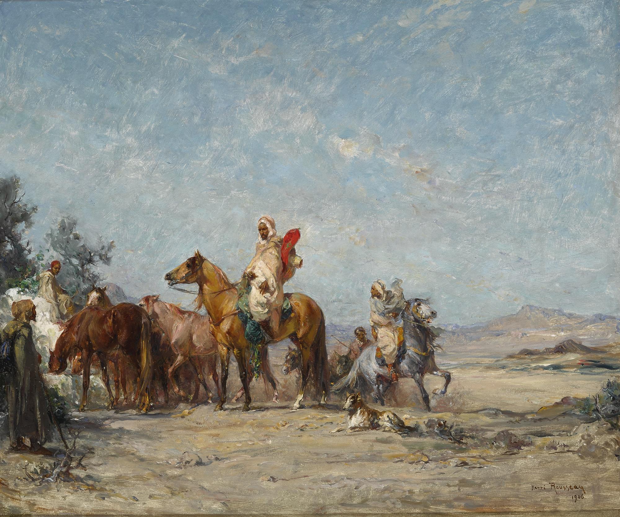 Henri Émilien Rousseau - French l\'Abreuvoir Rustique