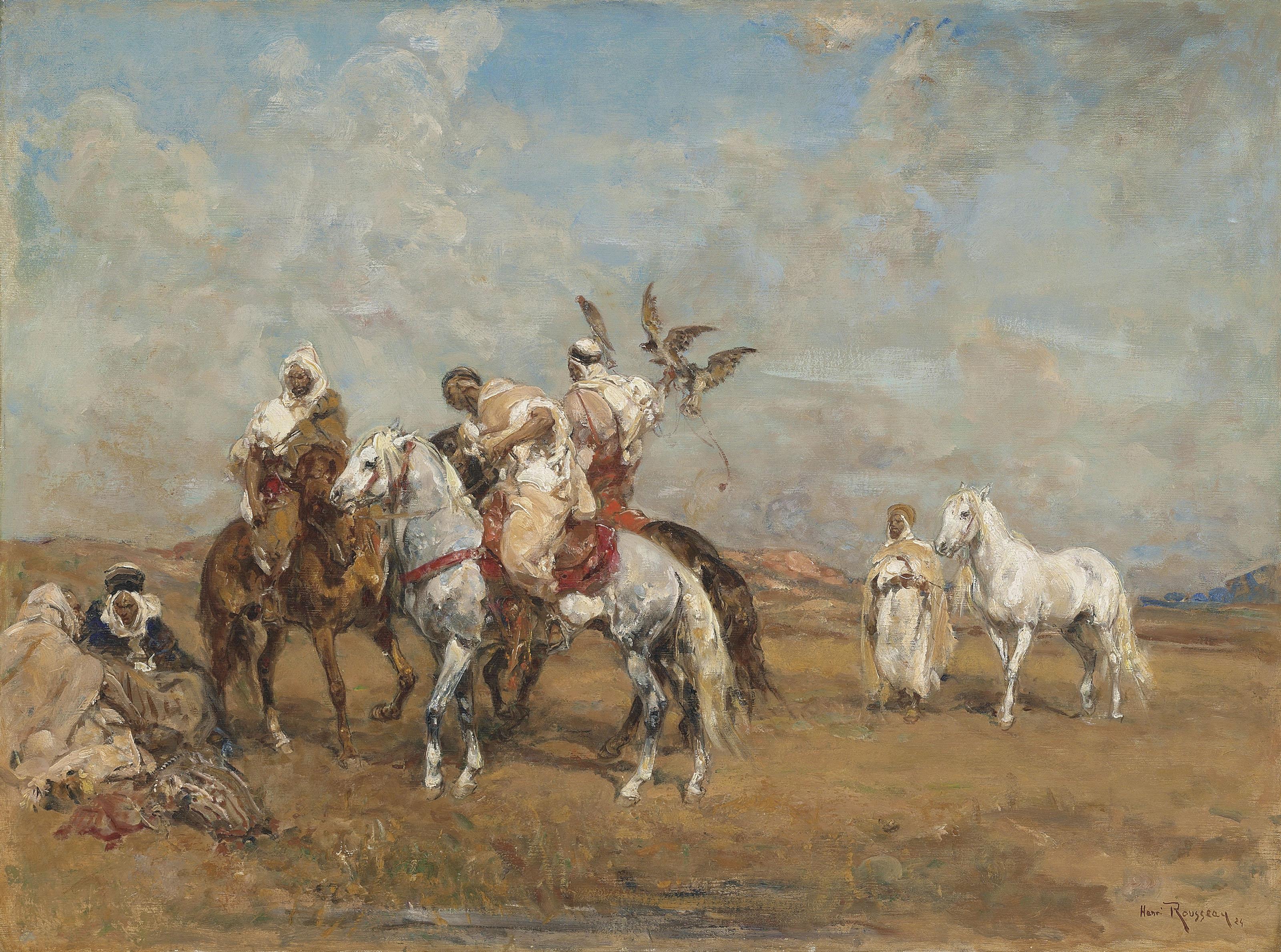 Henri Emilien Rousseau - La chasse au faucon