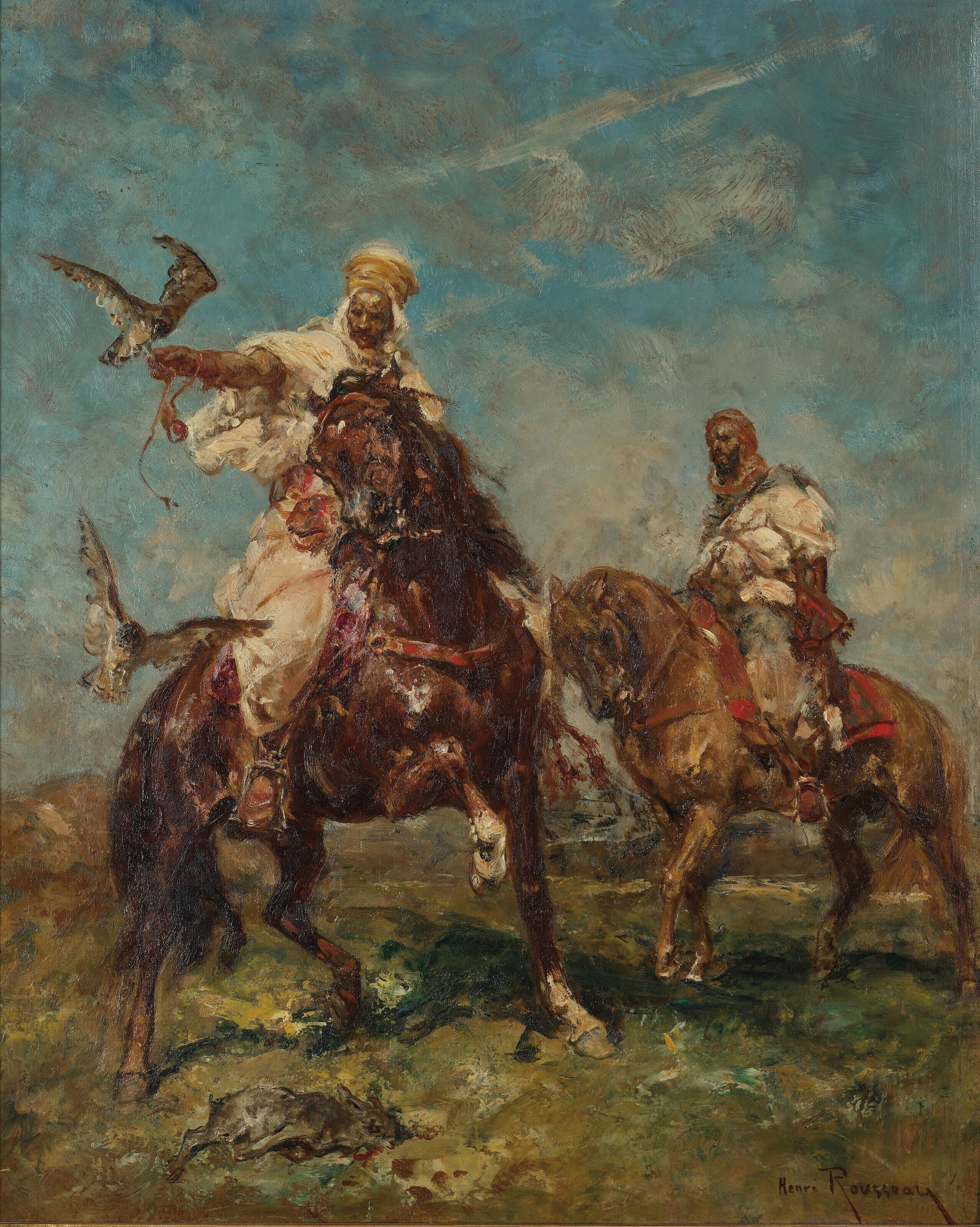 Henri Émilien Rousseau - Le dressage des jeunes faucons