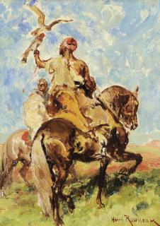 Henri-Emilien Rousseau - Le Fauconnierhenri-Emilien Rousseau ; The Hawker ; Signed Lower Right ; Oil On Panel