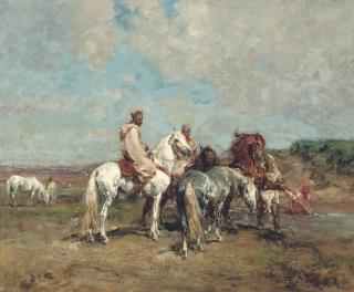 Henri Emilien Rousseau - Resting At The Oasis