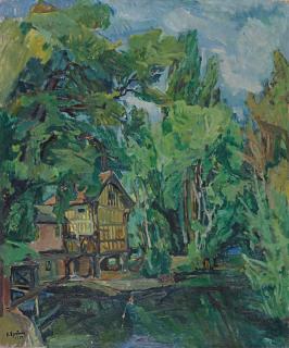 Henri Epstein - Maison au bord d\'une rivière