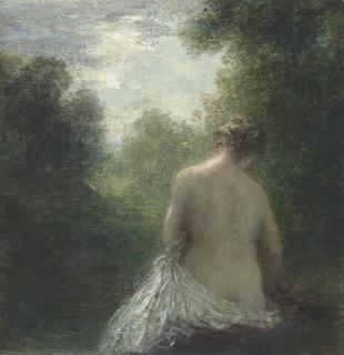 Henri Fantin-Latour - Baigneuse assise de dos
