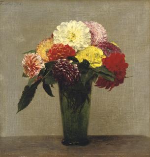 Henri Fantin-Latour - Bouquet de dahlias