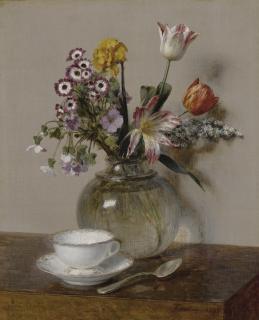 Henri Fantin-Latour - Fleurs De Printemps Avec Une Tasse Et Une Soucoupe