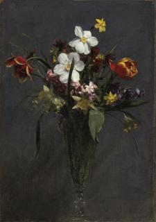 Henri Fantin-Latour - Fleurs de printemps (Tulipes, narcisses, jacinthes, jonquilles et giroflées)