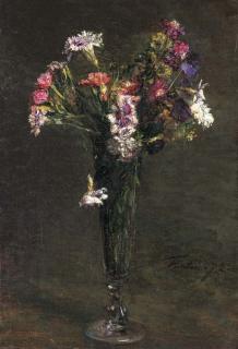Henri Fantin-Latour - Fleurs: Oeillets Et Jacynthe Dans Une Flûte À Champagne