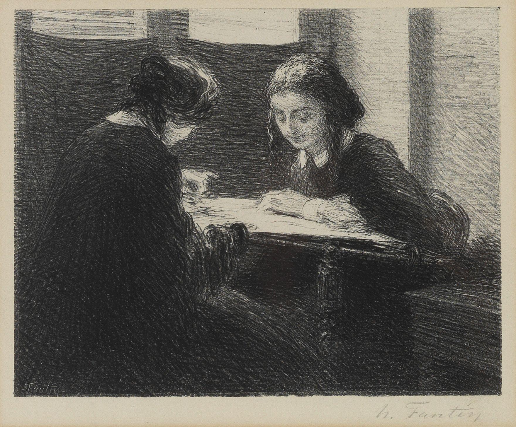 Henri Fantin-Latour - Les Brodeuses (3eme planche), 1898