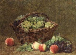 Henri Fantin-Latour - Panier de raisins blancs et de pêches