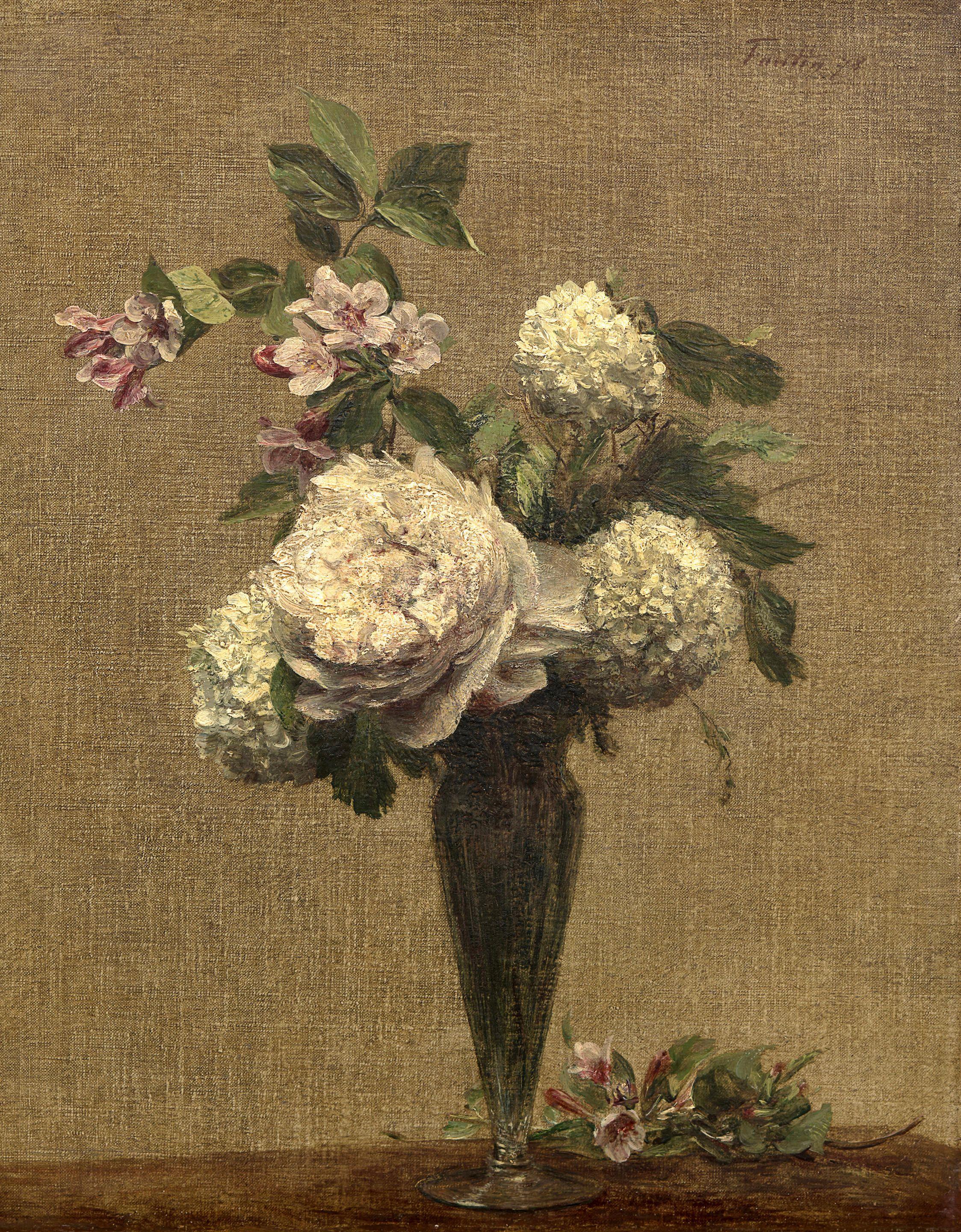 Henri Fantin-Latour - Pivoines et boules de neige