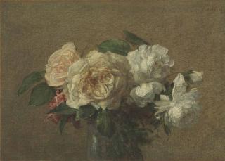 Henri Fantin-Latour - Roses blanches et jaunes