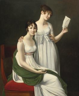 Henri-François Riesener - Portrait Of Two Young Women, Said To Be The Baroness Pichon And Mme De Fourcroy