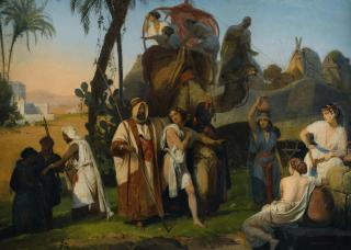 Henri Frédéric Schopin - The halt of the caravan