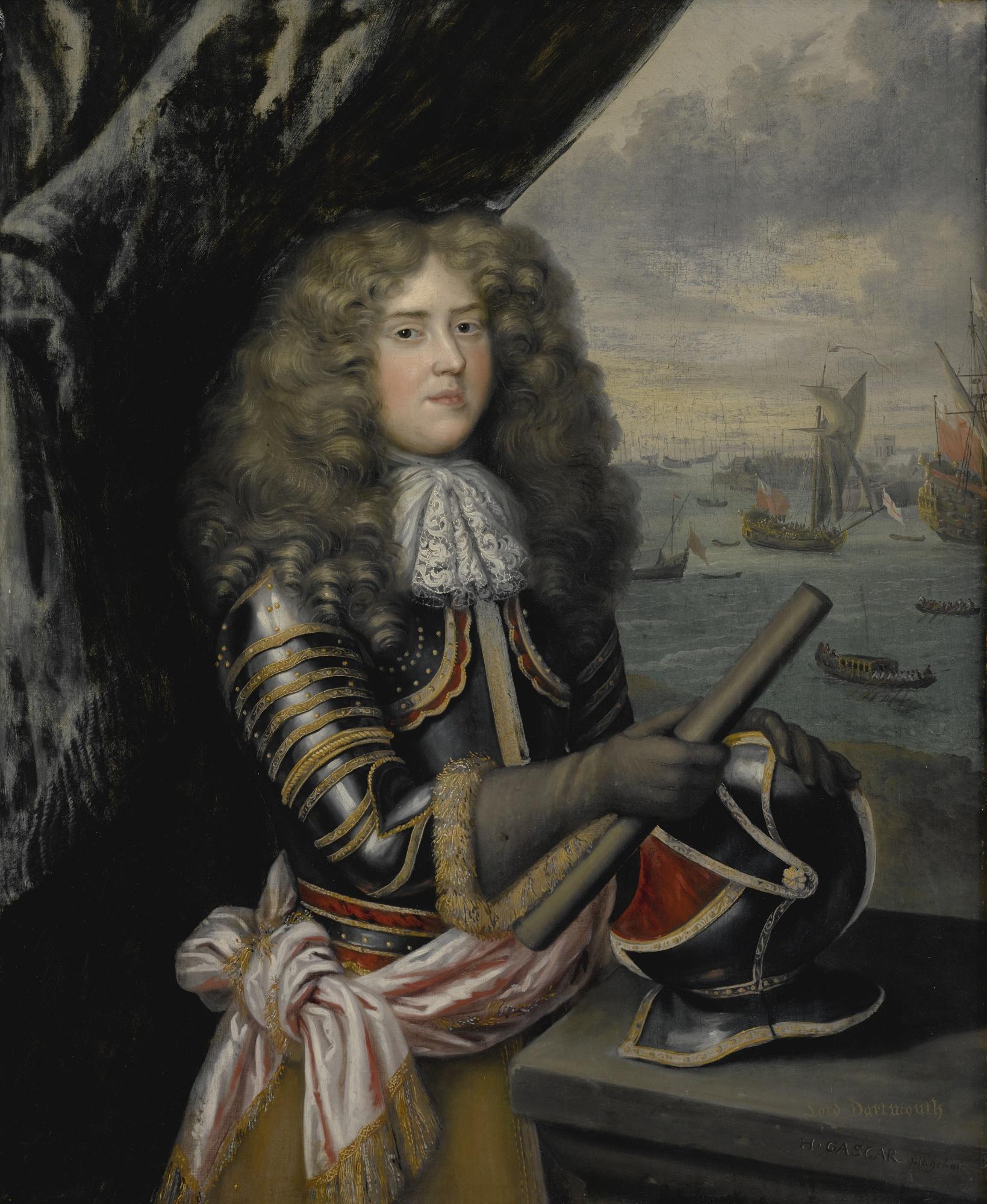 Henri Gascars - Portrait Of A Gentleman Wearing Armor, Possibly George Legge, 1St Baron Dartmouth
