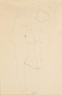 Henri Gaudier-Brzeska - Nude Bending, Holding Toe