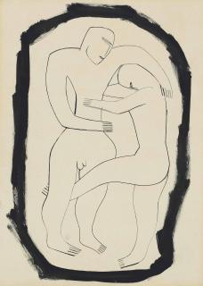 Henri Gaudier-Brzeska - Study For \'The Wrestlers\'