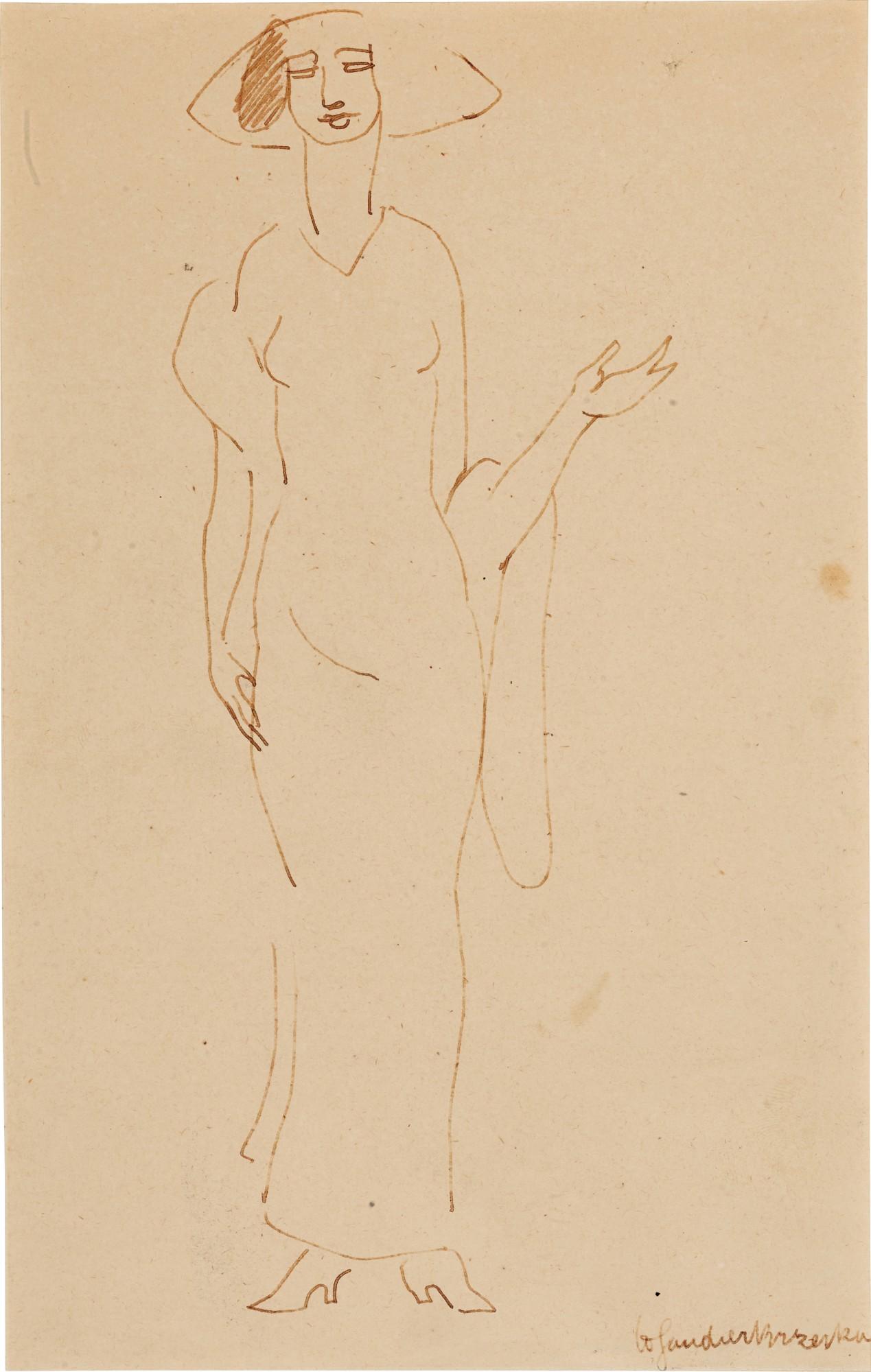 Henri Gaudier-Brzeska - Woman With A Fur Stole