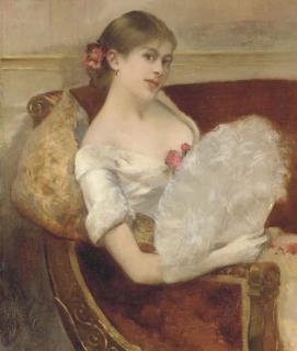 Henri Gervex - Femme À L\'Éventail