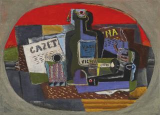 Henri Hayden - Bouteille et journal