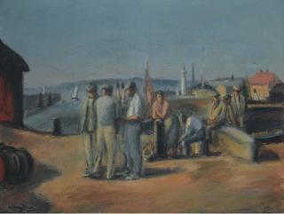 Henri Hayden - Les marins du port