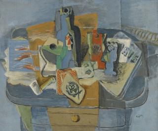 Henri Hayden - Nature Morte À La Bouteille De Bass Et À L\'As De Trèfle