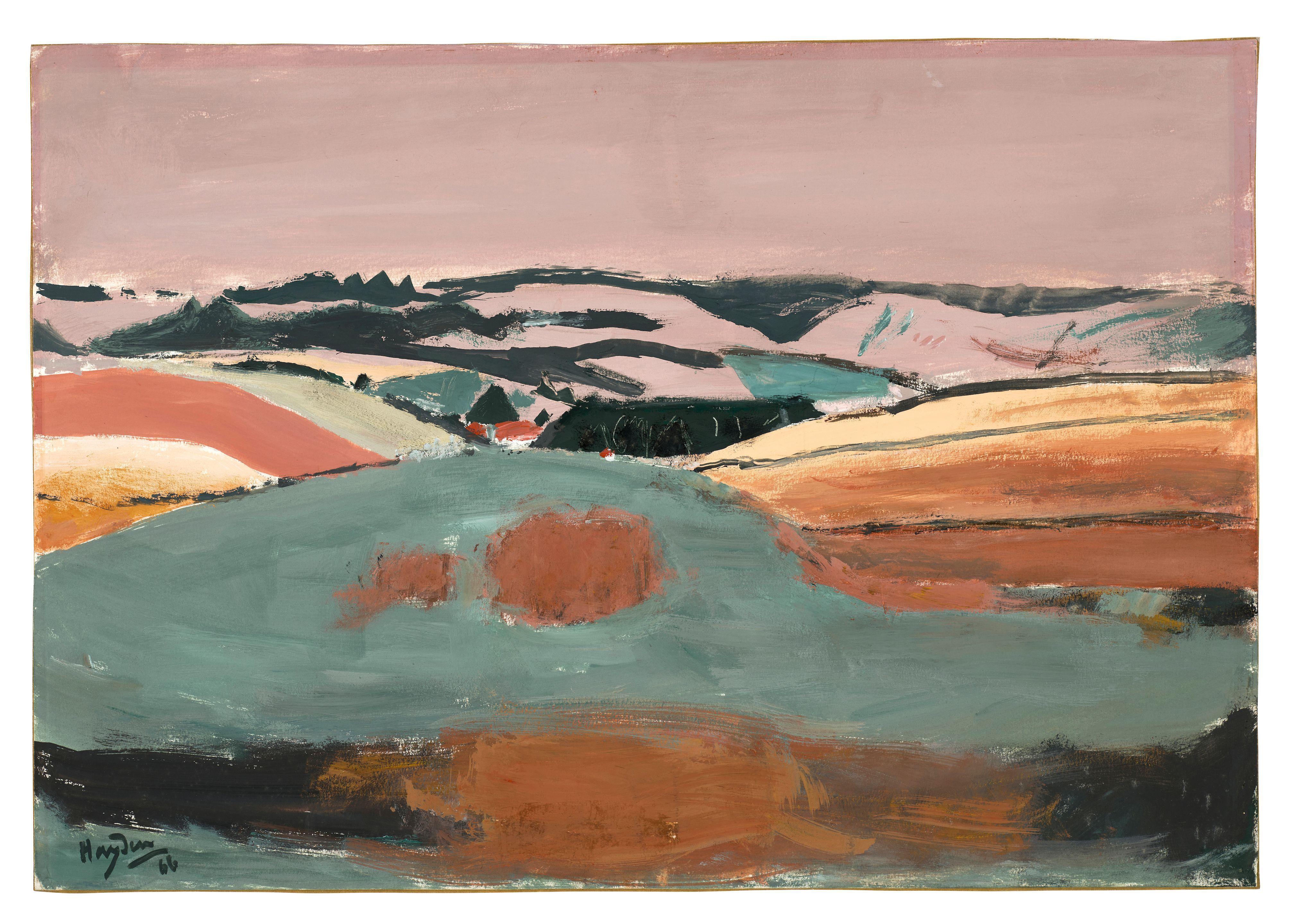 Henri Hayden - Paysage au ciel rose