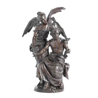 Henri Honoré Plé - A Patinated Bronze Figural Group Of \'Allegories Des Artes\'