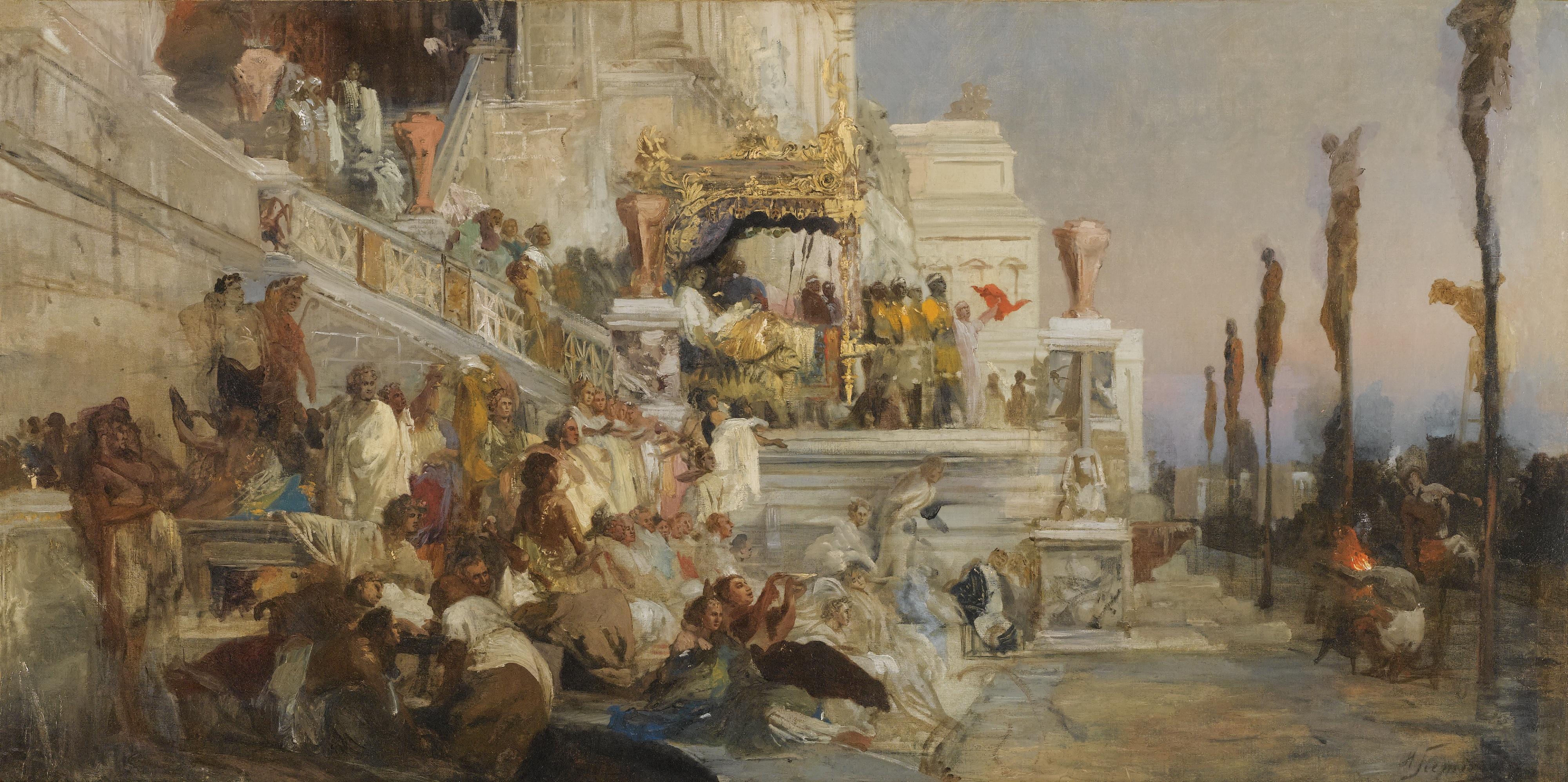 Henri Ippolitovich Semiradsky - Study For The Torches Of Nero