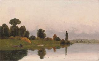 Henri Jacques Delpy - Crossing the lake