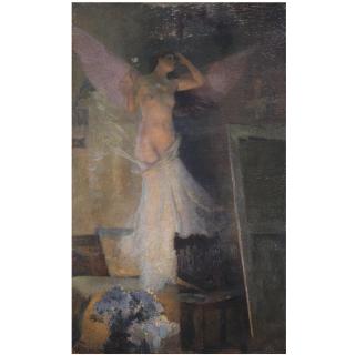 Henri-Jean-Guillaume Martin - French La Muse Du Peintre