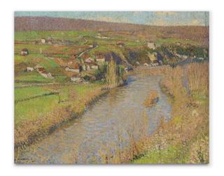 Henri Jean Guillaume Martin - La Vallée Du Lot Vue Depuis La Maison De St Cirq Lapopie