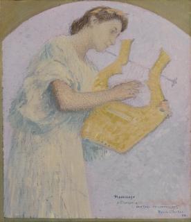 Henri-Jean Guillaume Martin - Muse à la lyre, hommage à Mariani