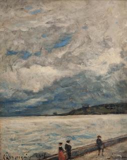 Henri Joseph Harpignies - A Stroll On The Côte D\'Azur