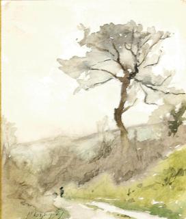 Henri Joseph Harpignies - A wooded landscape