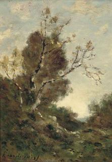 Henri Joseph Harpignies - A woodland track