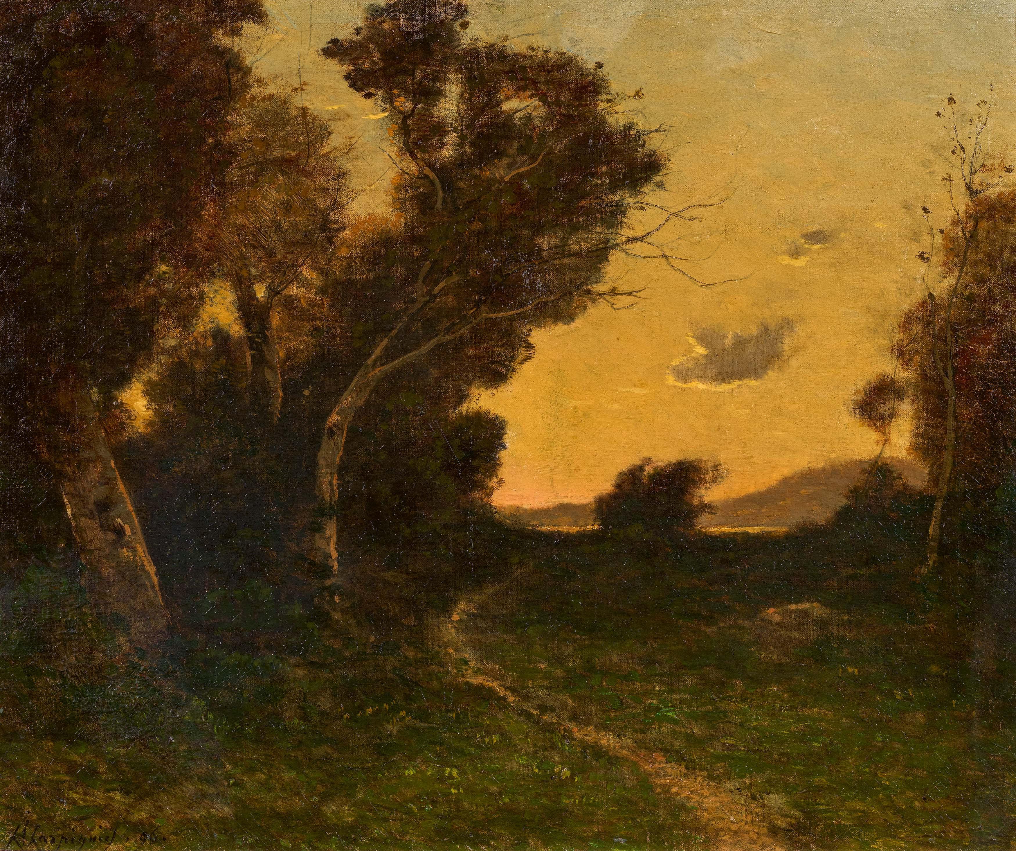 Henri Joseph Harpignies - Am Waldrand.