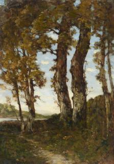 Henri-Joseph Harpignies - Arbres au bord de la Loire