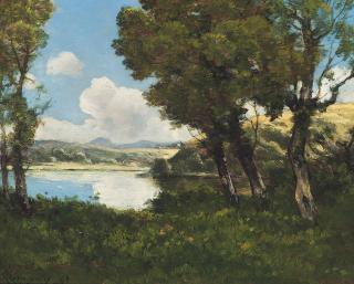 Henri Joseph Harpignies - Au bord du lac