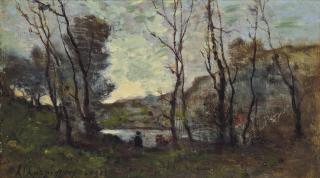 Henri Joseph Harpignies - Aux Bords De La Rivière