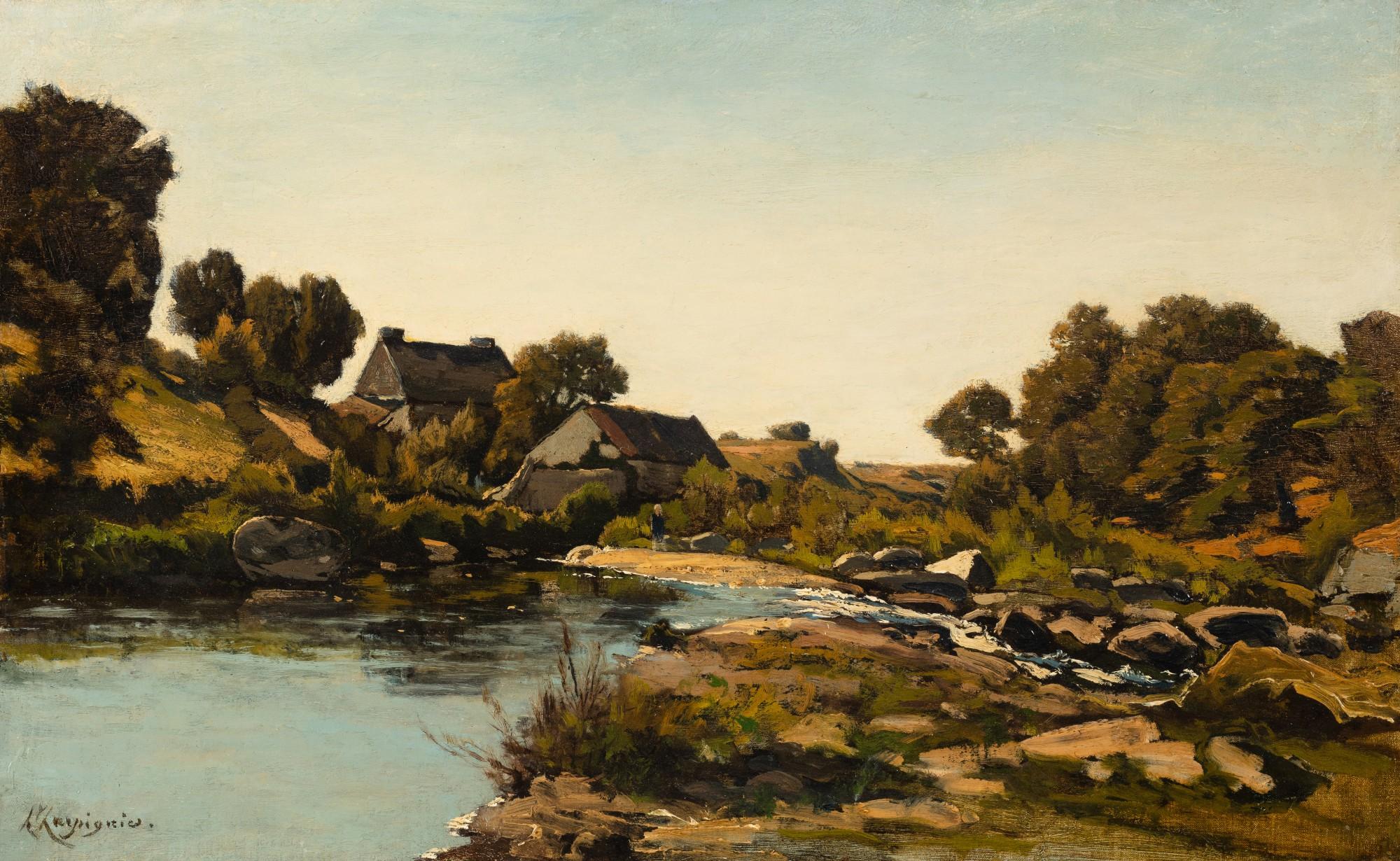 Henri-Joseph Harpignies - Bord de rivière