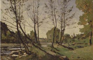 Henri-Joseph Harpignies - Bord de Rivière