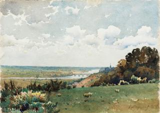 Henri-Joseph Harpignies - Bridge over the Loire