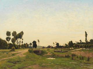 Henri Joseph Harpignies - Conversation pres du Ruisseau